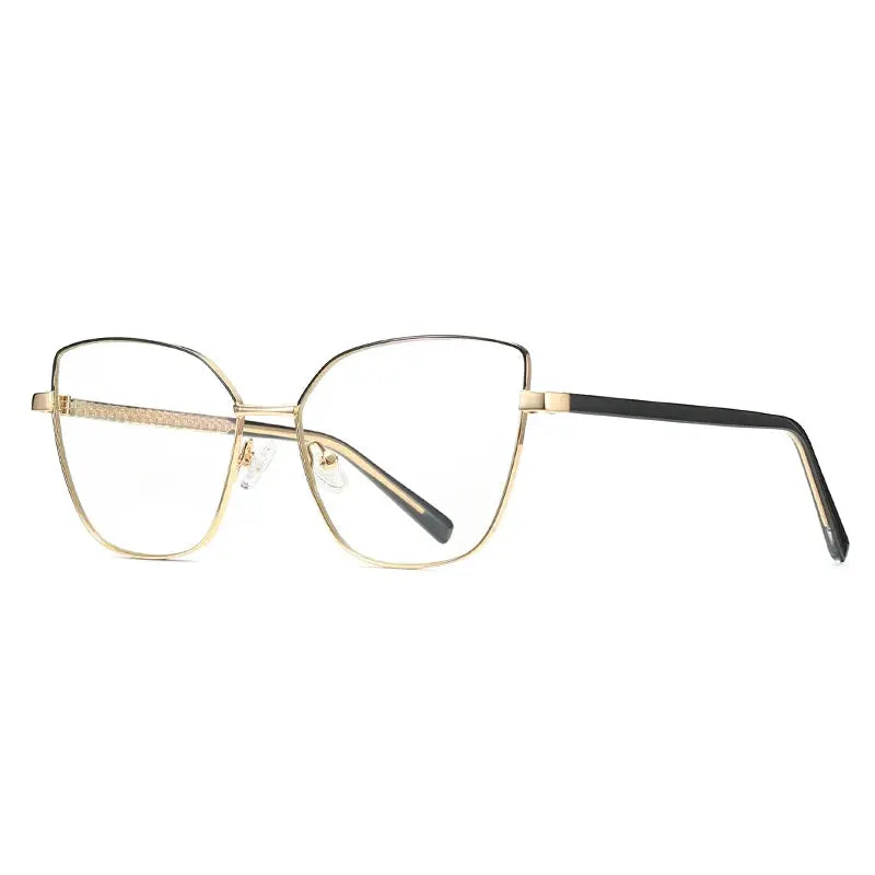 Women's Cat Eye Full Rim Alloy Prescription Glasses 3002 — view 9 | Rx Spectacle