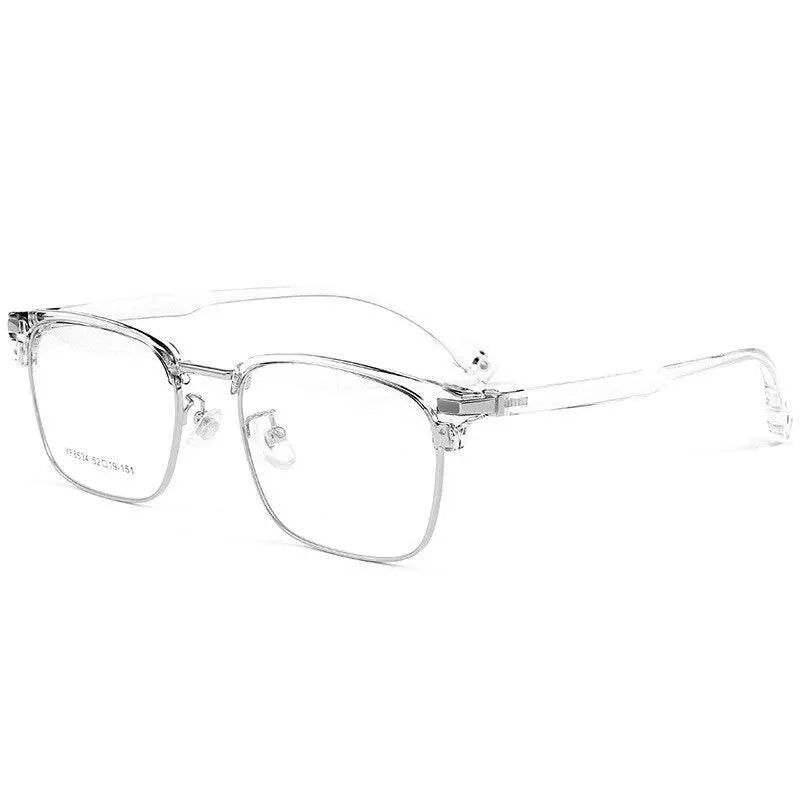Men's Square Full Rim Alloy Prescription Glasses 8534YF — view 6 | Rx Spectacle
