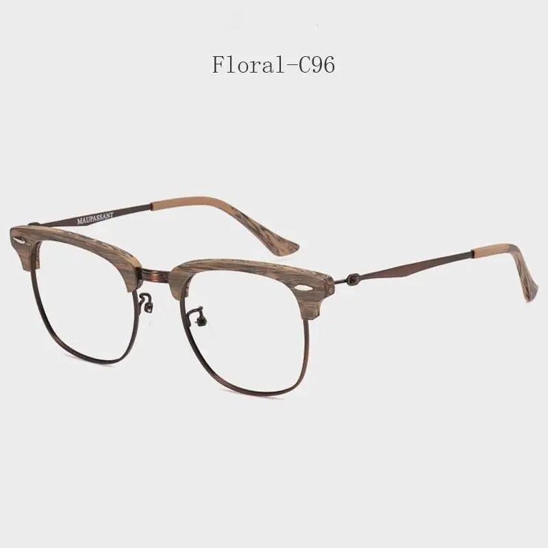 Men's Round Full Rim Alloy Prescription Glasses 8057 — view 6 | Rx Spectacle