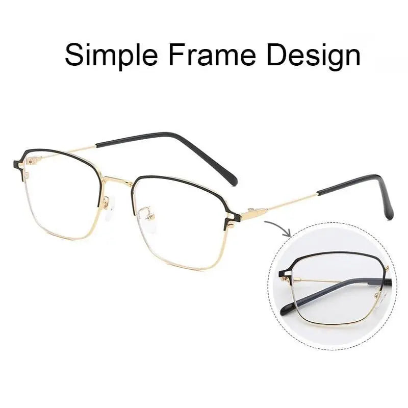 Unisex Square Full Rim Alloy Prescription Glasses 5006 — view 6 | Rx Spectacle