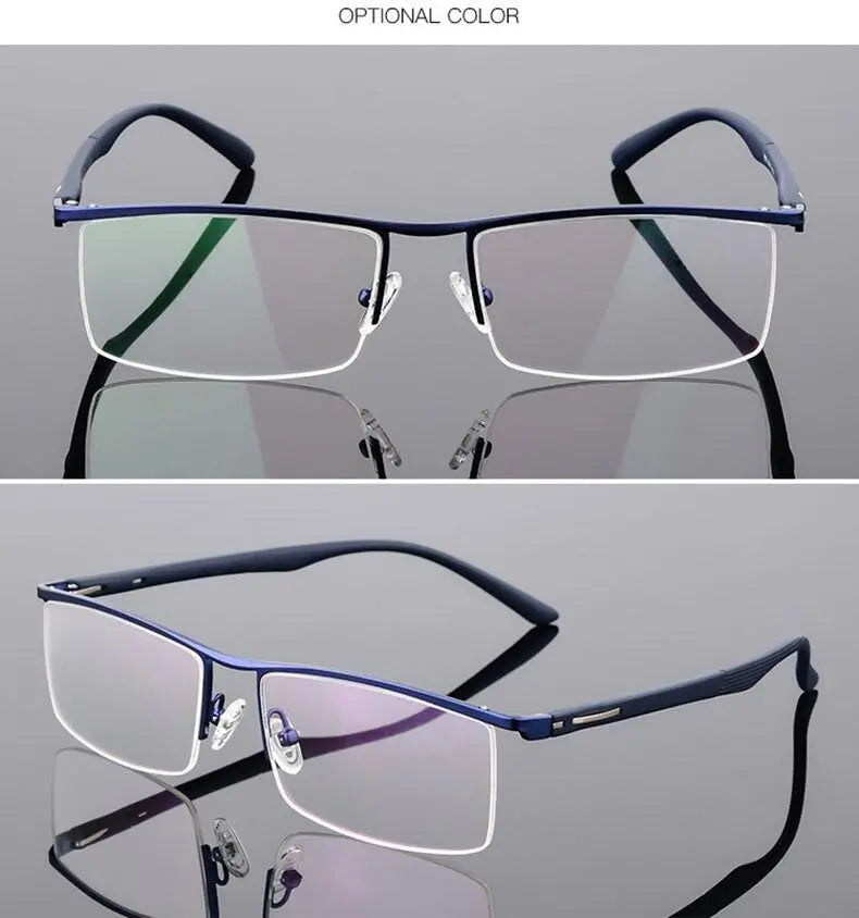 Unisex Square Semi-Rimless TR90 Prescription Glasses P8831 — view 20 | Rx Spectacle