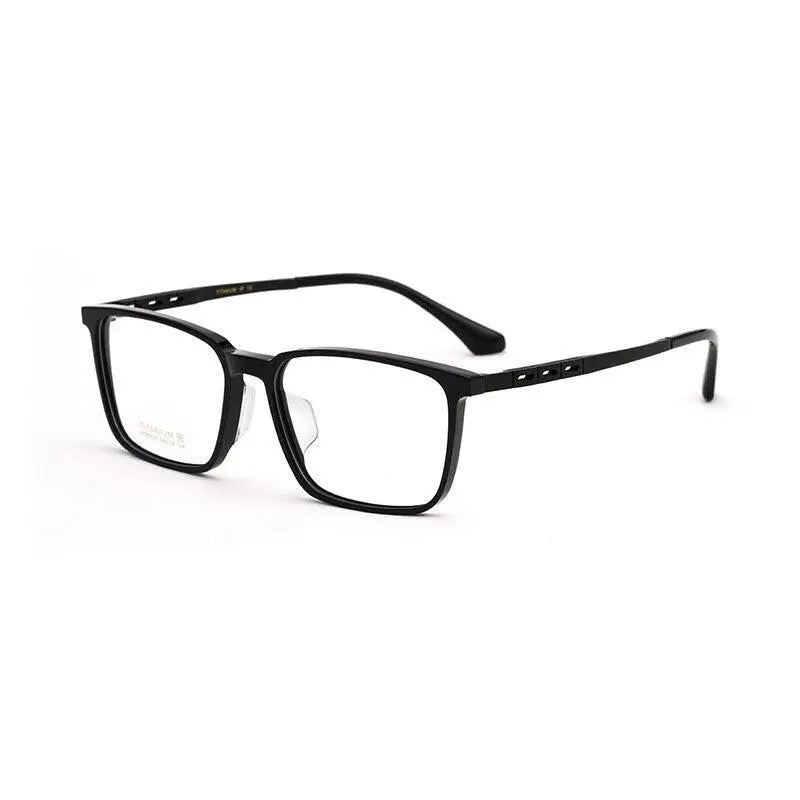 Men's Square Full Rim Titanium Prescription Glasses 5020 — view 5 | Rx Spectacle