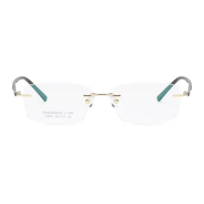 Men's Square Rimless Prescription Glasses 52050 — view 7 | Rx Spectacle