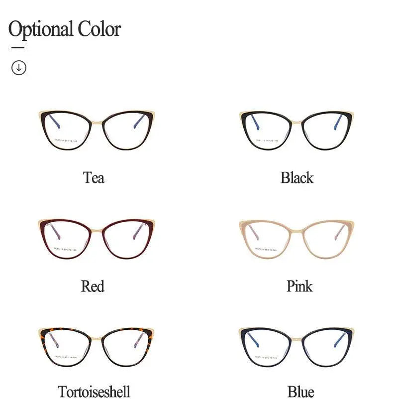Women's Cat Eye Full Rim TR90 Prescription Glasses 7019 — view 14 | Rx Spectacle
