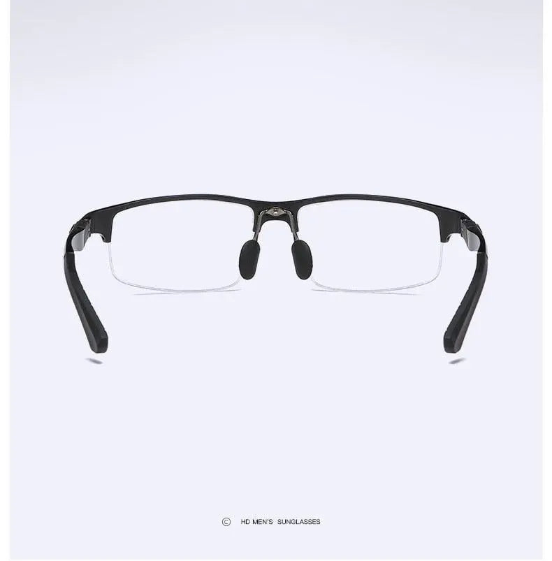 Men's Rectangular Semi-Rimless Aluminum Prescription Glasses Y3121 — view 13 | Rx Spectacle