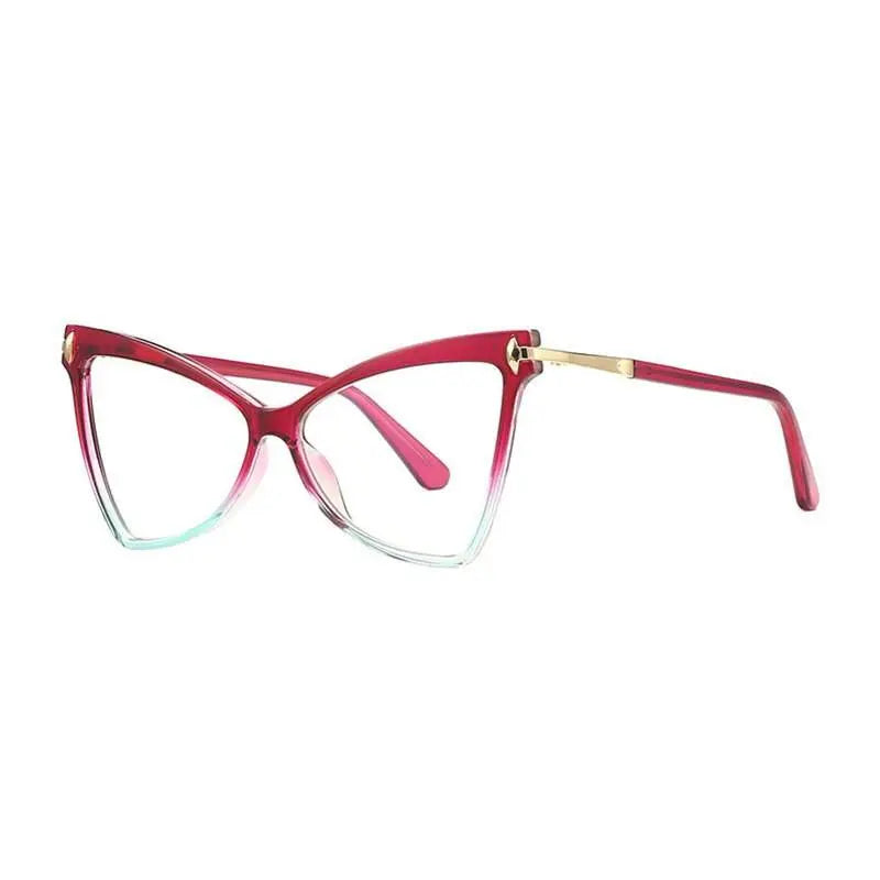 Women's Cat Eye Full Rim TR90 Prescription Glasses 2077 — view 3 | Rx Spectacle