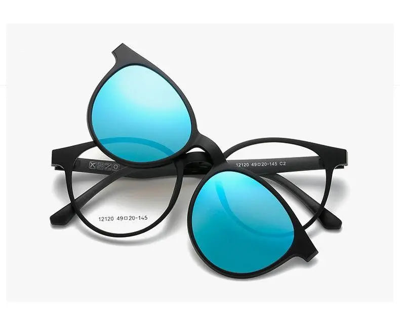 Unisex Full Rim Resin Clip-On Prescription Glasses 12120 — view 12 | Rx Spectacle