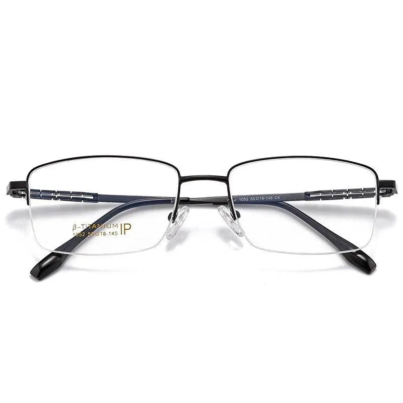 Men's Semi-Rimless Titanium Prescription Glasses 1052 — view 9 | Rx Spectacle