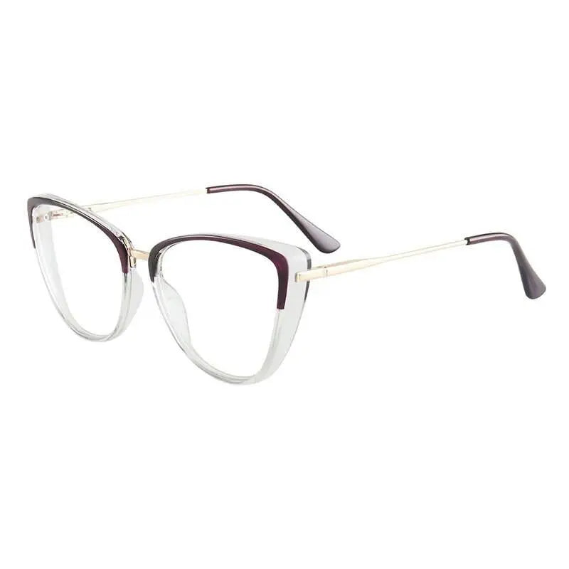 Women's Cat Eye Full Rim TR90 Prescription Glasses 7033 — view 9 | Rx Spectacle