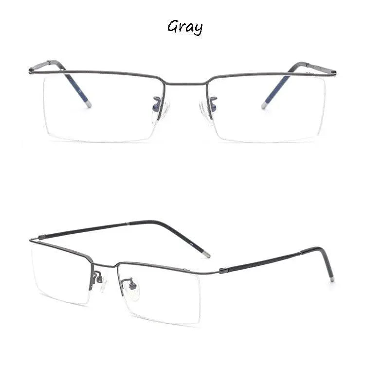 Unisex Semi-Rimless Titanium Prescription Glasses 6341 — view 13 | Rx Spectacle