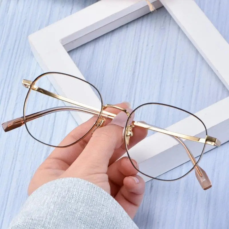 Unisex Full Rim Titanium Prescription Glasses T3929 — view 3 | Rx Spectacle