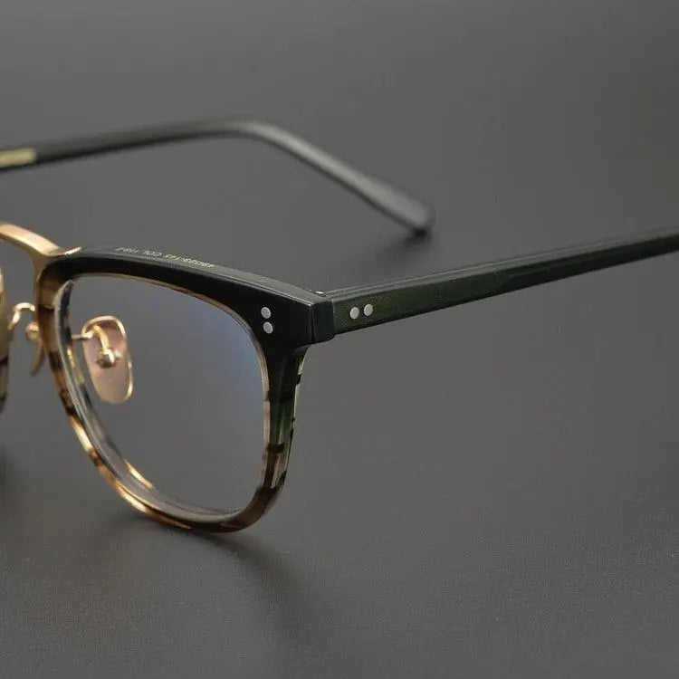 Men's Full Rim Acetate Prescription Glasses Y001 — view 10 | Rx Spectacle