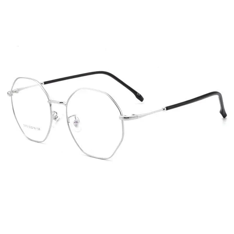 Unisex Polygon Full Rim Alloy Prescription Glasses D879 — view 1 | Rx Spectacle