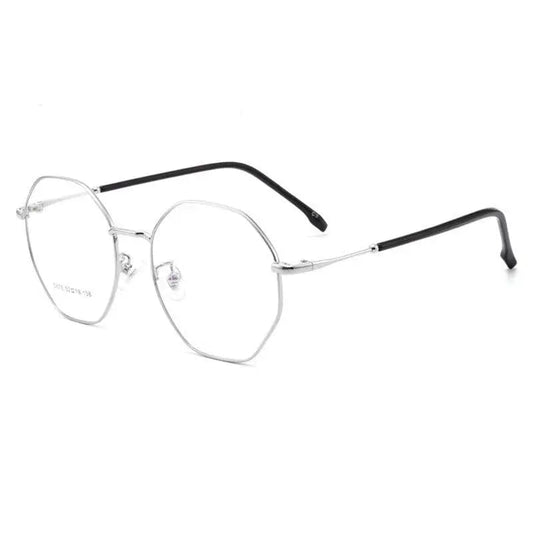 Unisex Polygon Full Rim Alloy Prescription Glasses D879 — view 1 | Rx Spectacle