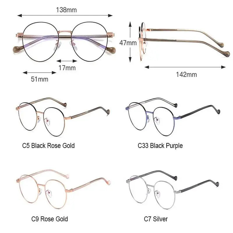 Unisex Round Full Rim Acetate Prescription Glasses 1903 — view 6 | Rx Spectacle