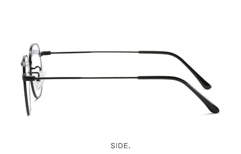 Unisex Round Full Rim Titanium Prescription Glasses 6288 — view 12 | Rx Spectacle