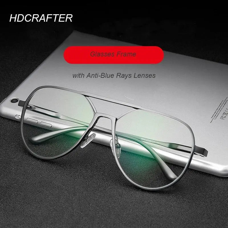 Unisex Oval Full Rim Alloy Prescription Glasses 8685 — view 2 | Rx Spectacle