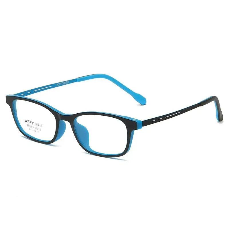 Unisex Square Full Rim Titanium Prescription Glasses 9837 — view 8 | Rx Spectacle