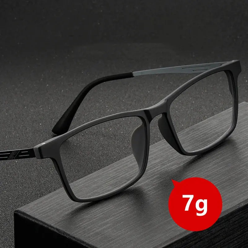 Unisex Square Full Rim Titanium Oversized Prescription Glasses 48883 — view 1 | Rx Spectacle