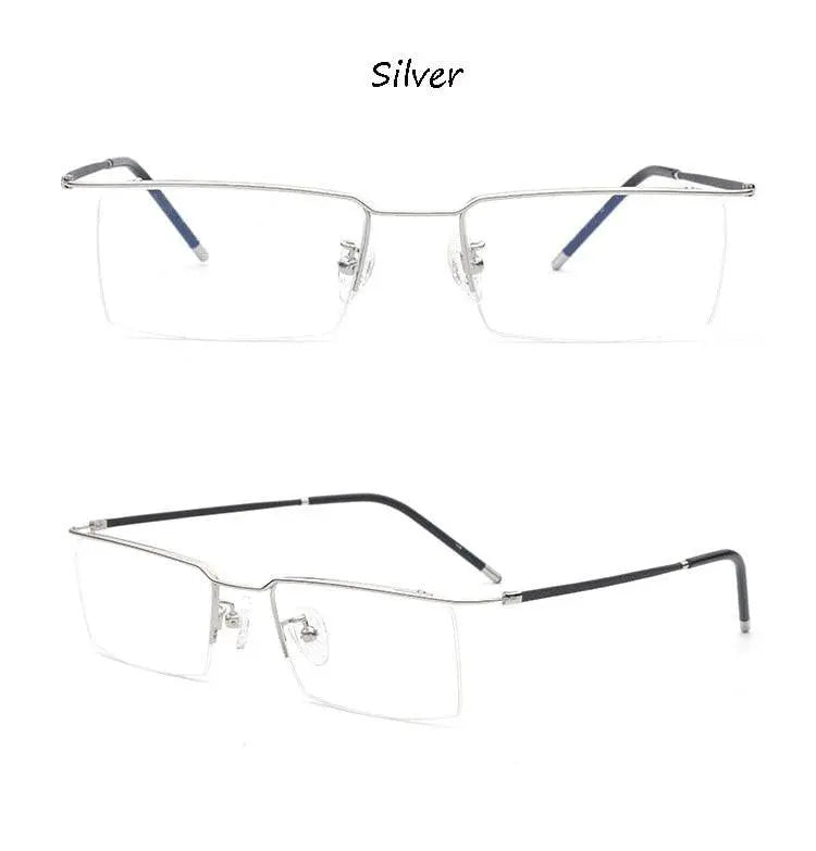 Unisex Semi-Rimless Titanium Prescription Glasses 6341 — view 14 | Rx Spectacle