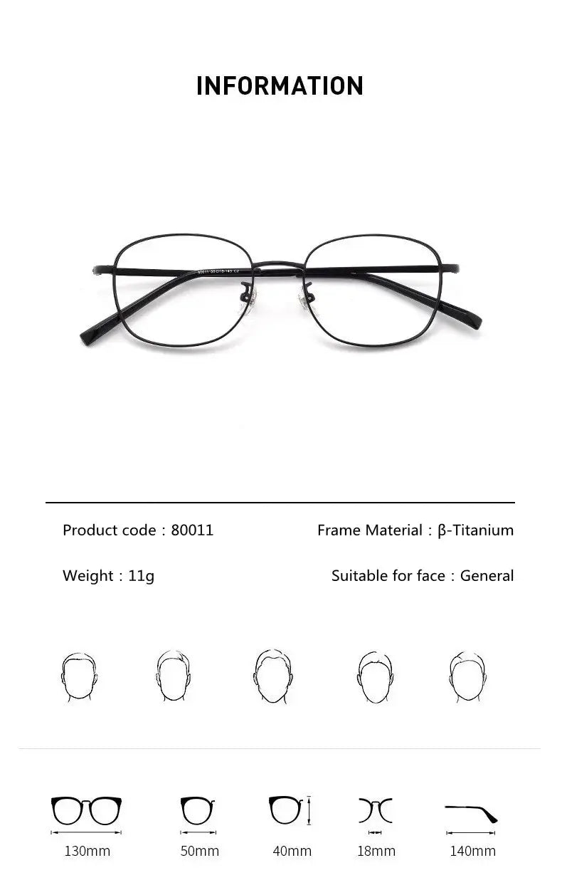 Unisex Irregular Full Rim Alloy Reading Glasses 80011 — view 11 | Rx Spectacle