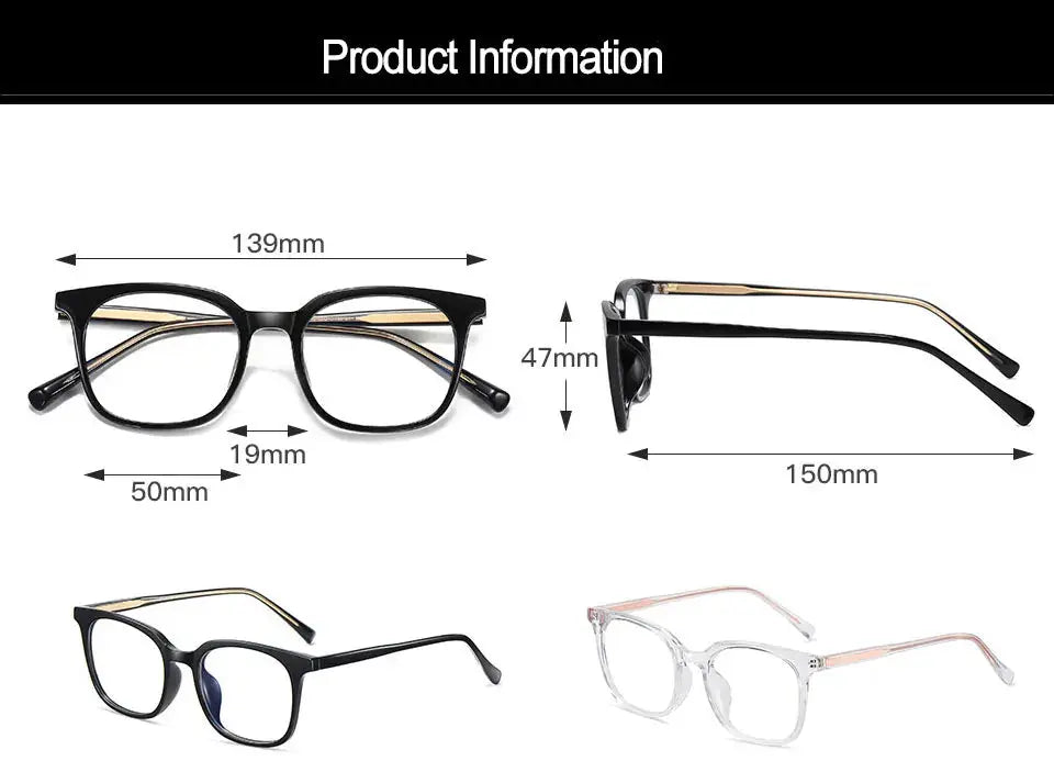 Women's Square Full Rim Acetate Prescription Glasses 90139 — view 2 | Rx Spectacle