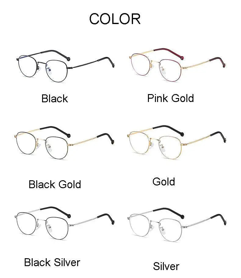 Unisex Round Full Rim Alloy Prescription Glasses 9957 — view 13 | Rx Spectacle
