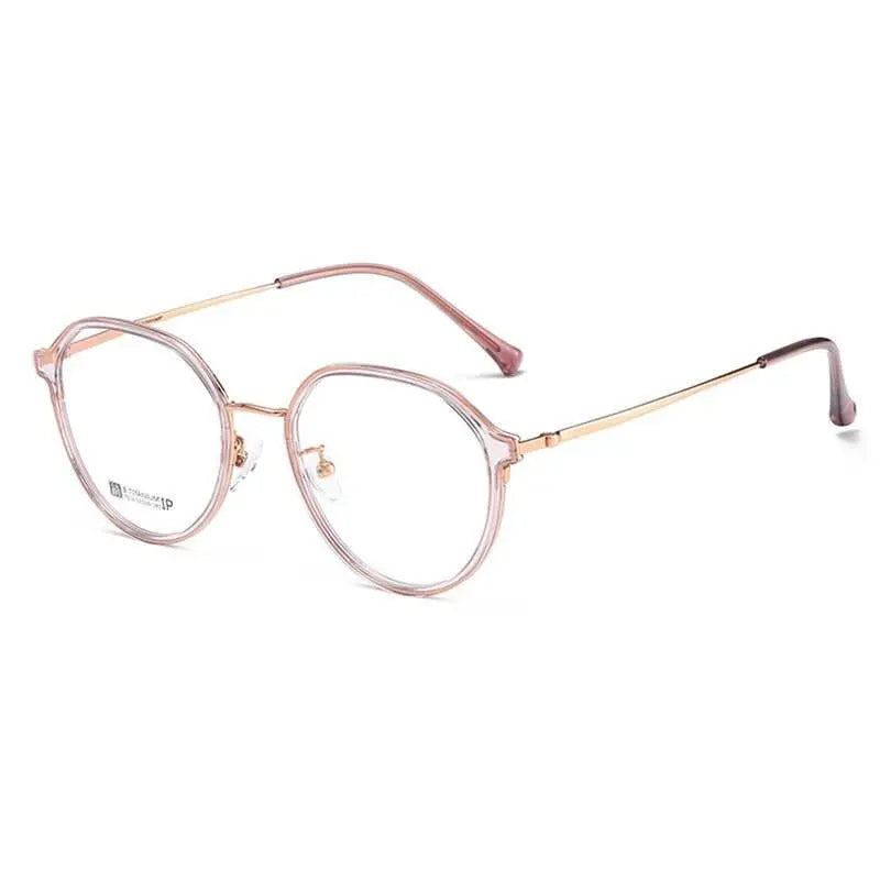 Unisex Round Full Rim Titanium Prescription Glasses 7012 — view 3 | Rx Spectacle