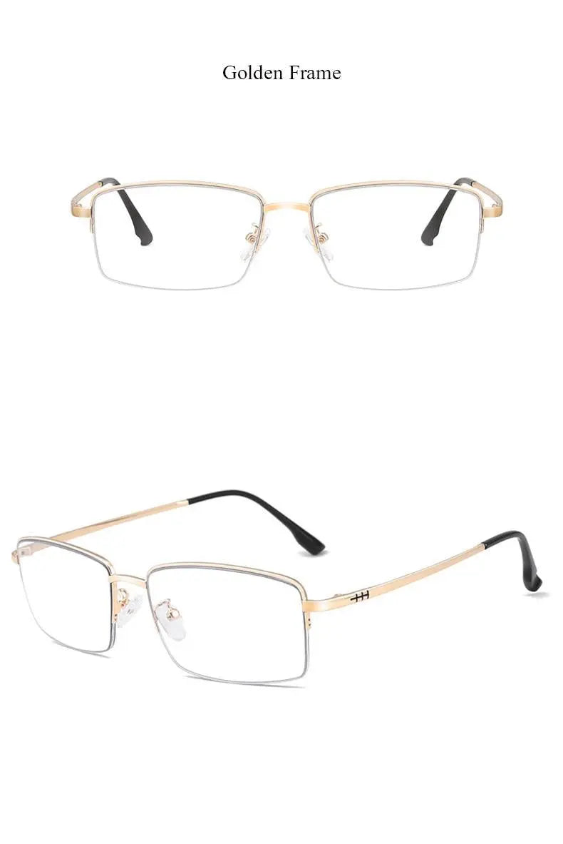 Unisex Rectangular Full Rim Alloy Prescription Glasses 2332 — view 14 | Rx Spectacle