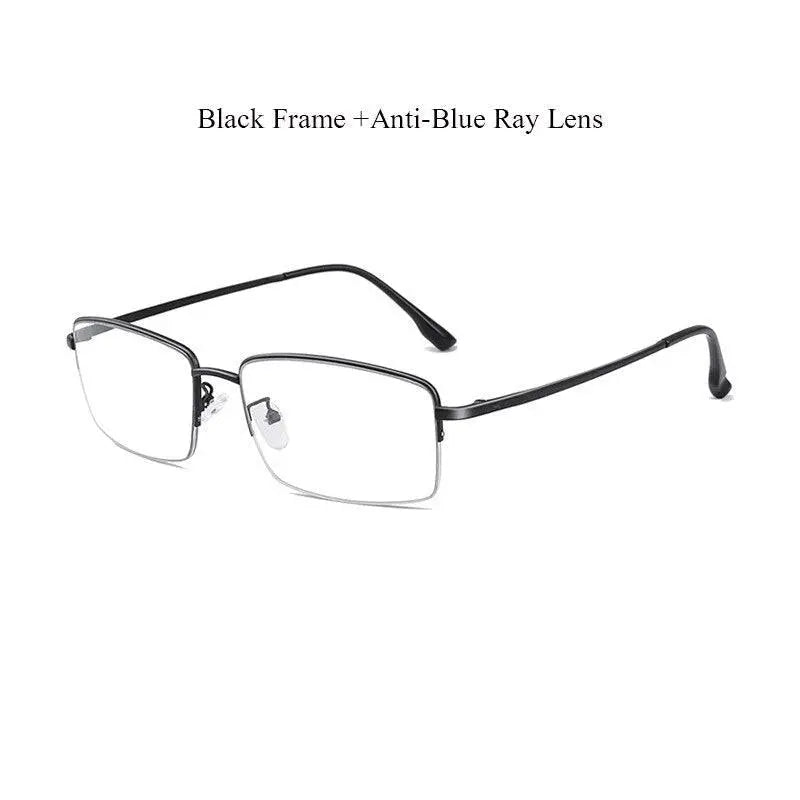 Unisex Rectangular Full Rim Alloy Prescription Glasses 2332 — view 2 | Rx Spectacle