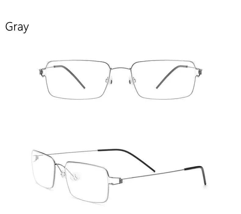 Unisex Full Rim Titanium Screwless Prescription Glasses 28606 — view 14 | Rx Spectacle