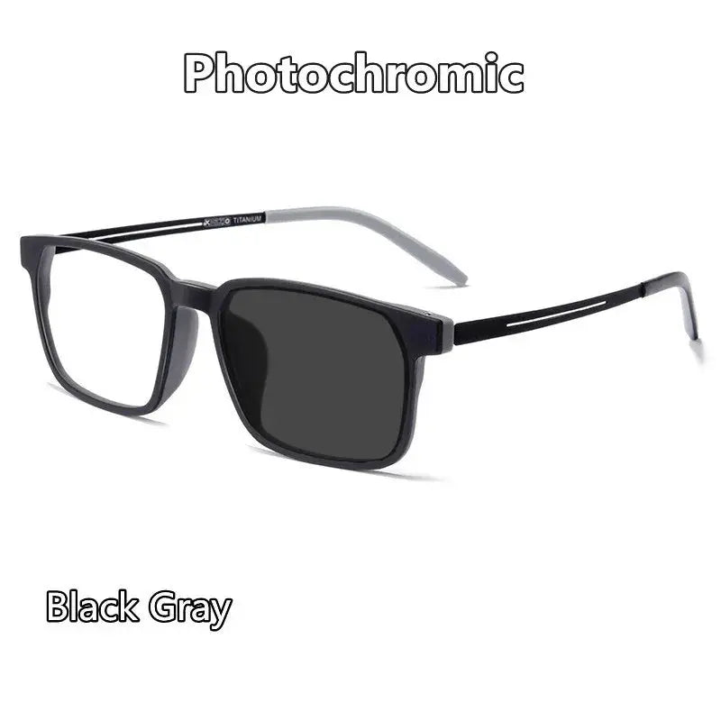 Unisex Square Full Rim Titanium Reading Glasses 88781 — view 11 | Rx Spectacle