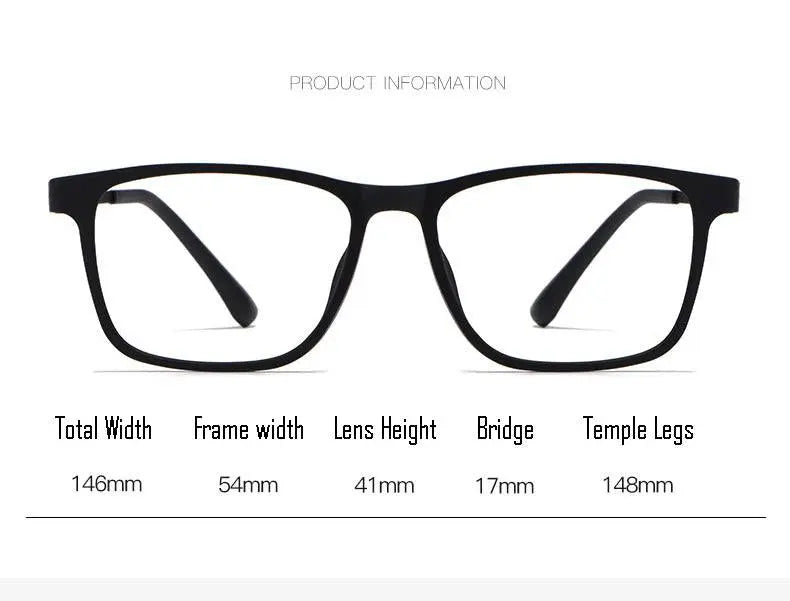 Unisex Square Full Rim TR90 Prescription Glasses Hr3068 — view 12 | Rx Spectacle