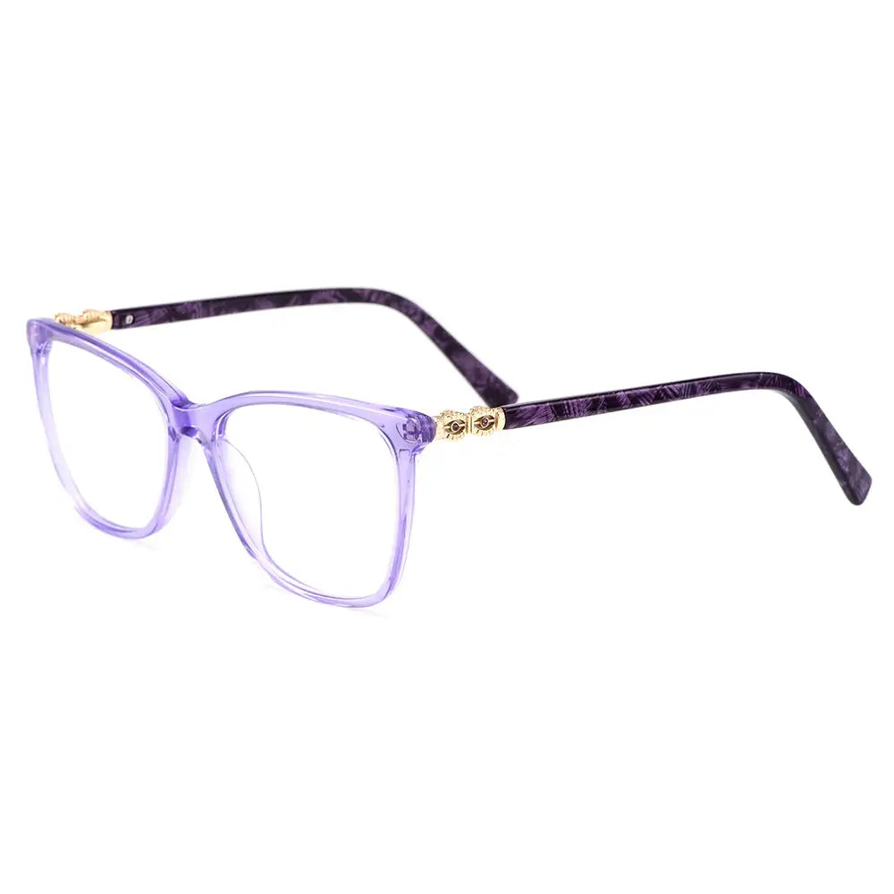 Women's Square Full Rim Acetate Prescription Glasses 22002 — view 5 | Rx Spectacle
