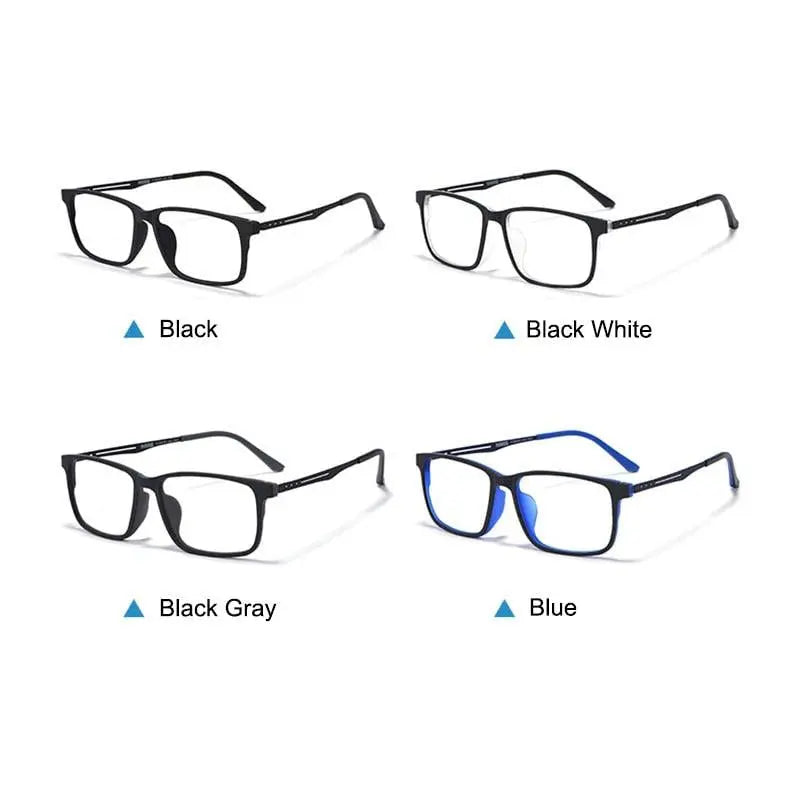 Unisex Square Full Rim Titanium Prescription Glasses 8838 — view 5 | Rx Spectacle