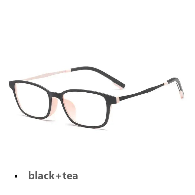 Women's Square Full Rim Titanium Prescription Glasses V1001 — view 7 | Rx Spectacle