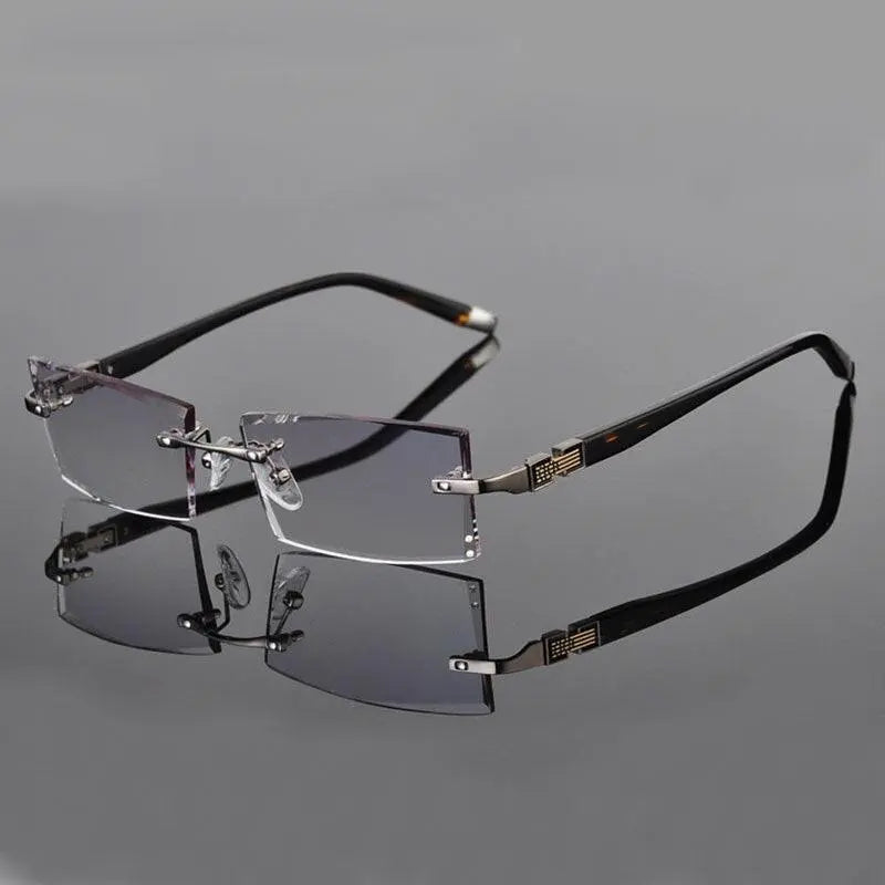 Men's Rimless Alloy Prescription Glasses 58050 — view 6 | Rx Spectacle