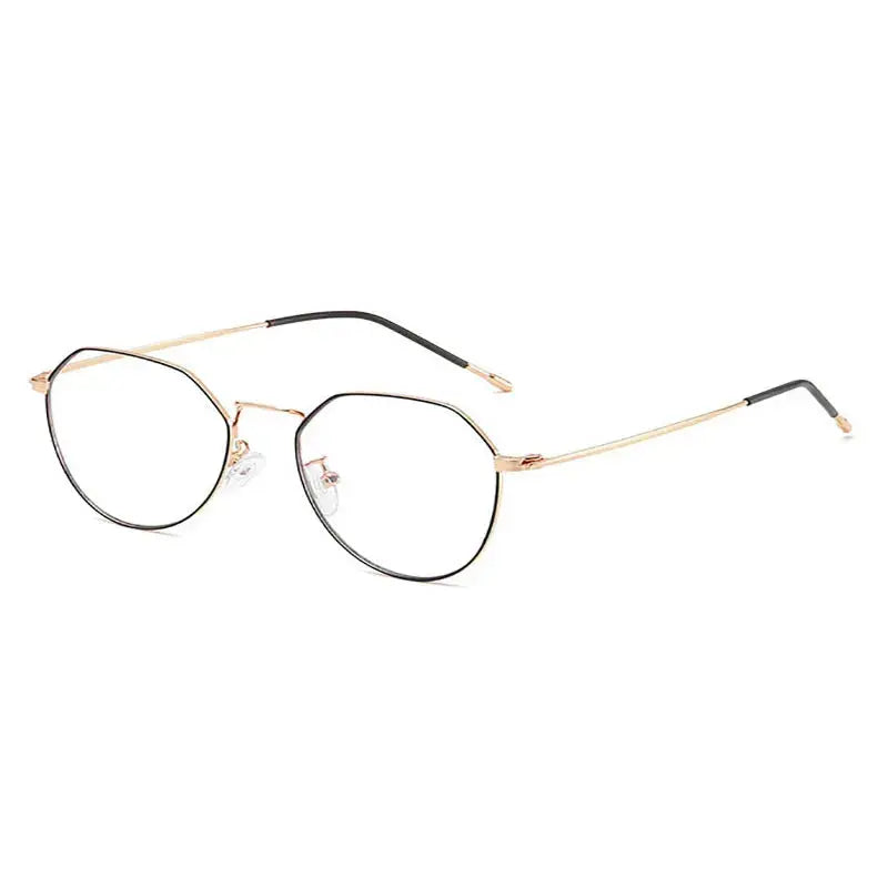 Women's Round Full Rim Alloy Flat Top Prescription Glasses 920219 — view 7 | Rx Spectacle