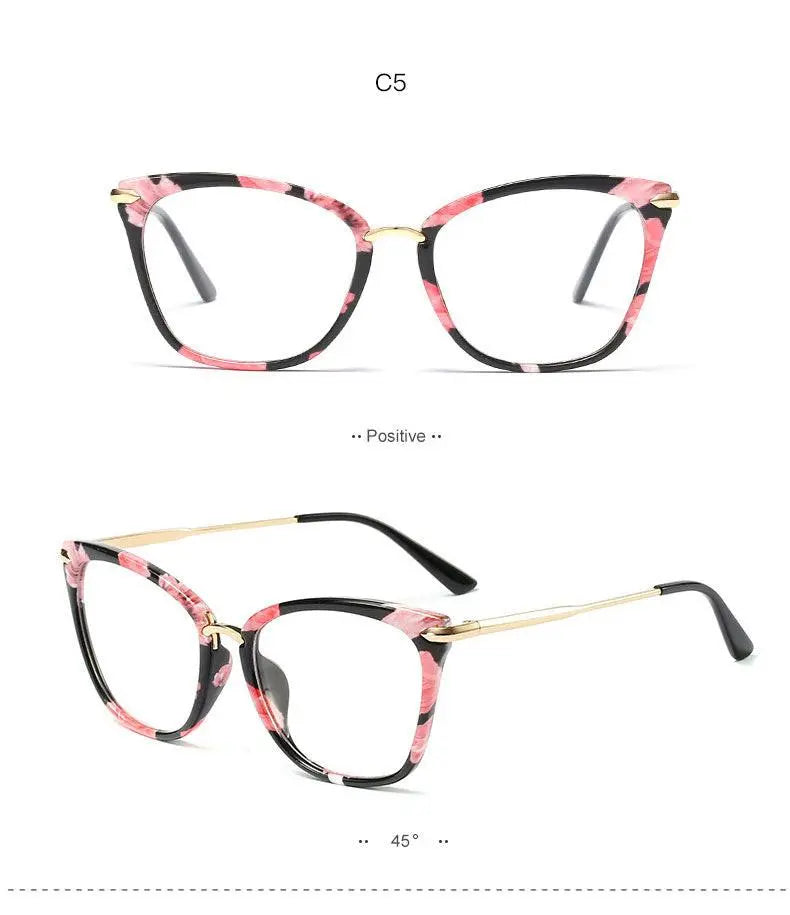 Women's Cat Eye Full Rim TR90 Prescription Glasses 95138 — view 17 | Rx Spectacle