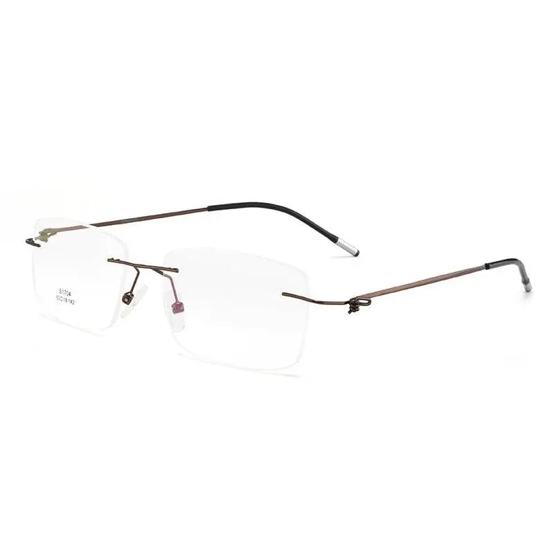 Men's Rimless Alloy Screwless Prescription Glasses S1704 — view 10 | Rx Spectacle