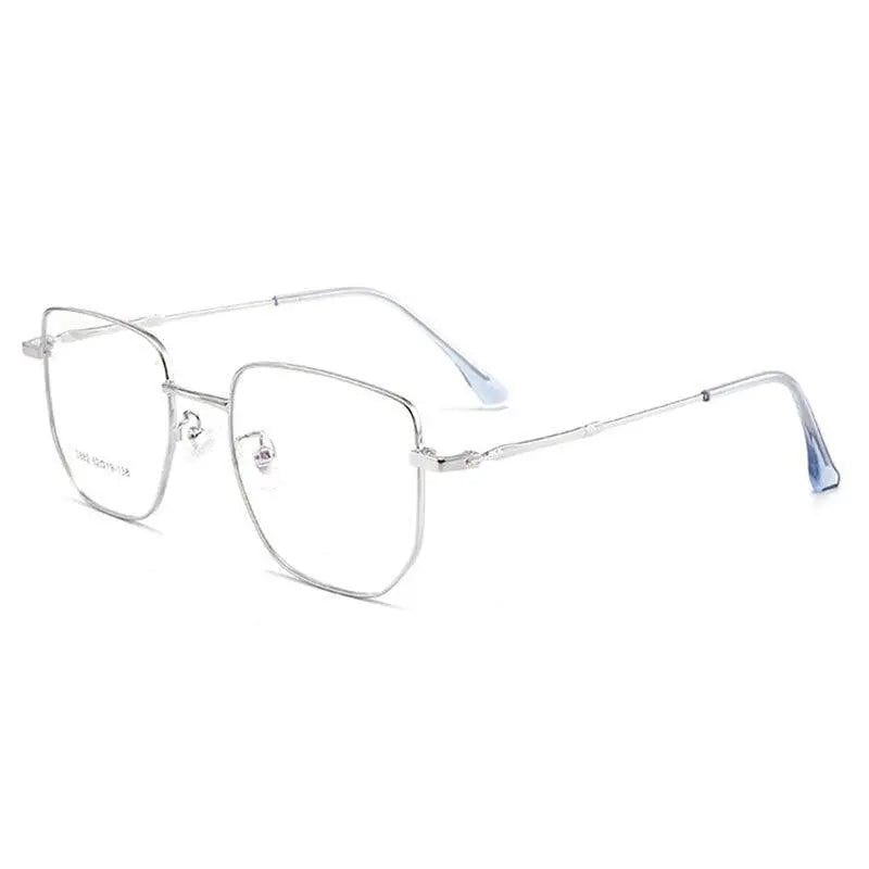 Unisex Square Full Rim Alloy Prescription Glasses D882 — view 8 | Rx Spectacle