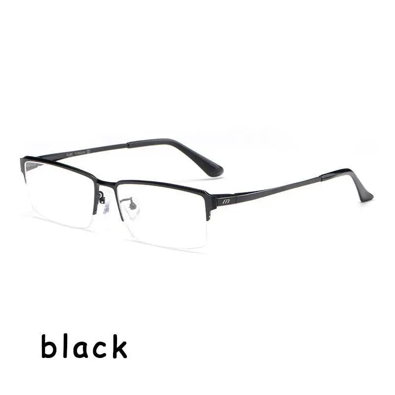 Men's Square Semi-Rimless Alloy Prescription Glasses 119 — view 6 | Rx Spectacle