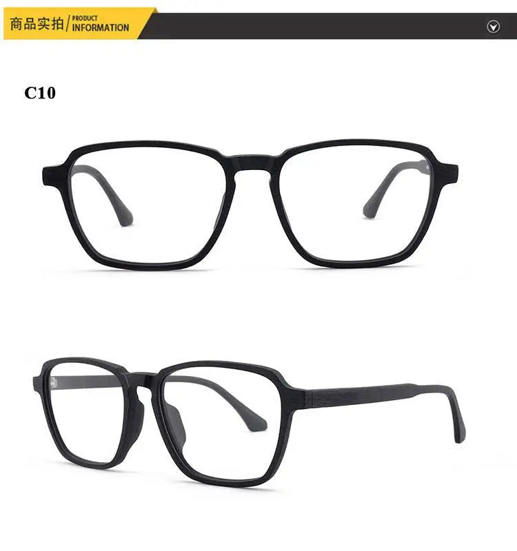Men's Polygon Full Rim Wood Oversized Prescription Glasses 1694 — view 16 | Rx Spectacle
