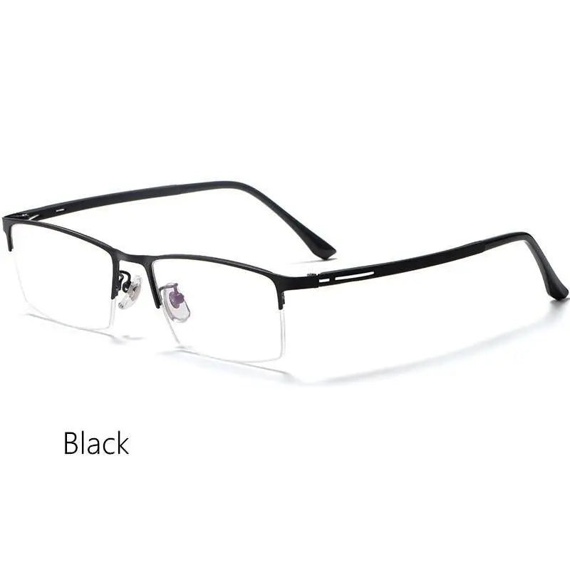 Unisex Semi-Rimless Titanium Prescription Glasses P9916 — view 5 | Rx Spectacle