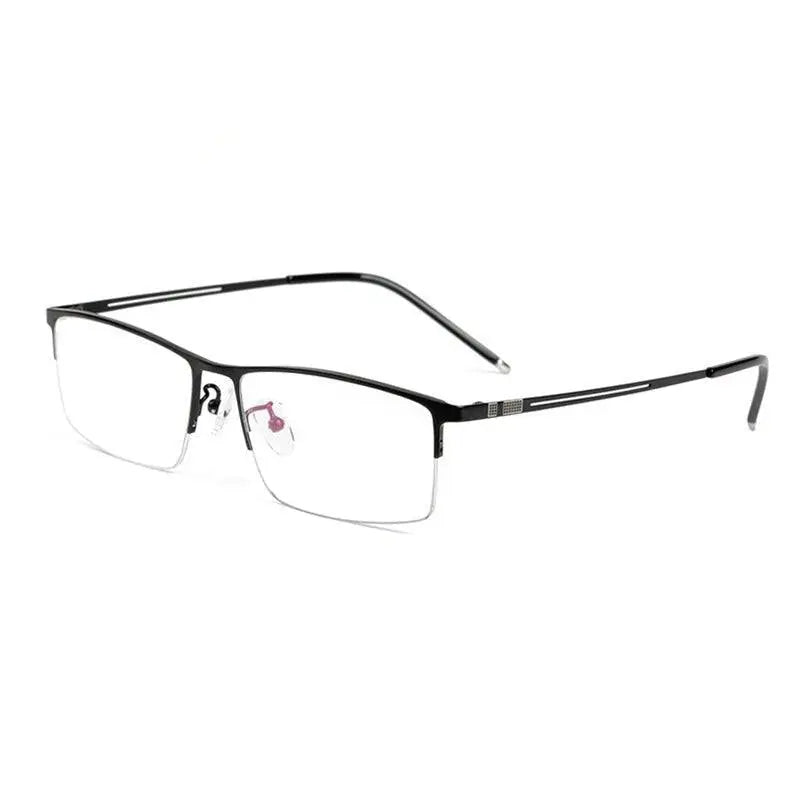 Men's Square Semi-Rimless Titanium Prescription Glasses Ej8606 — view 19 | Rx Spectacle