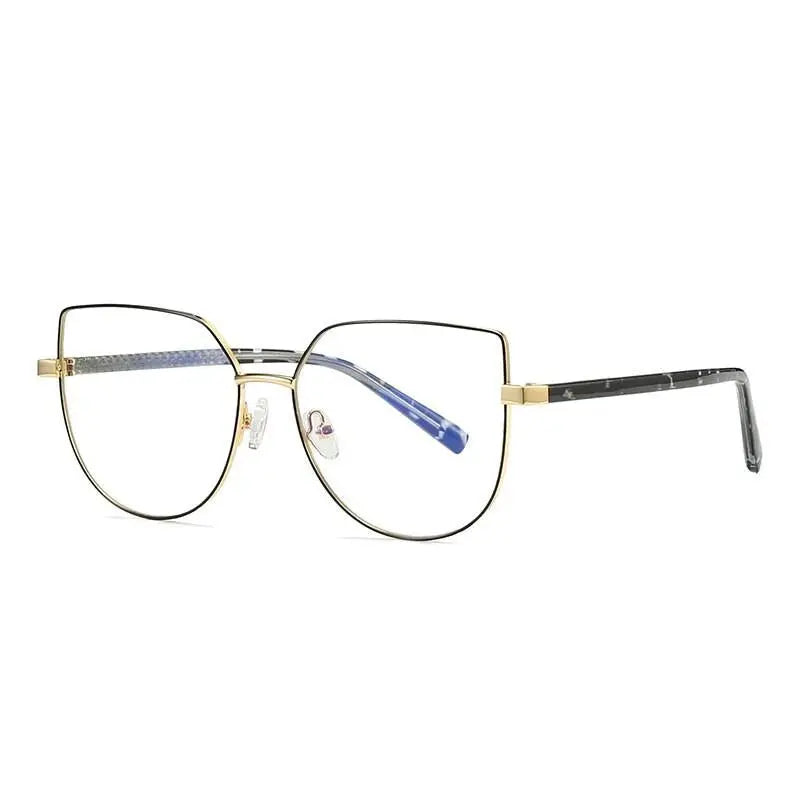 Women's Cat Eye Full Rim Alloy Prescription Glasses 3007 — view 3 | Rx Spectacle