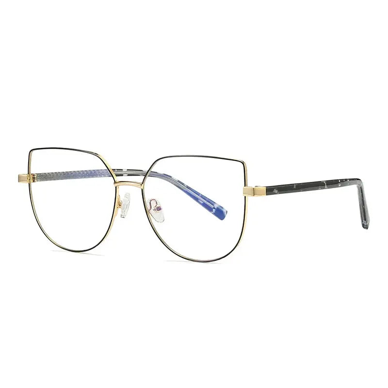 Women's Cat Eye Full Rim Alloy Prescription Glasses 300700 — view 6 | Rx Spectacle