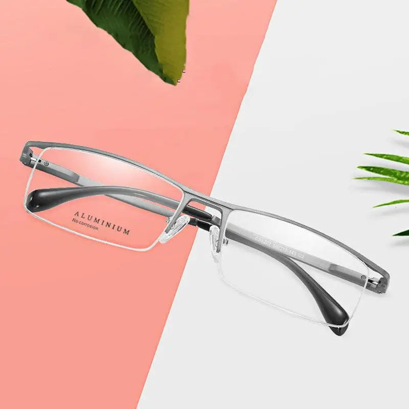 Unisex Semi-Rimless Alloy Prescription Glasses 6297 — view 1 | Rx Spectacle