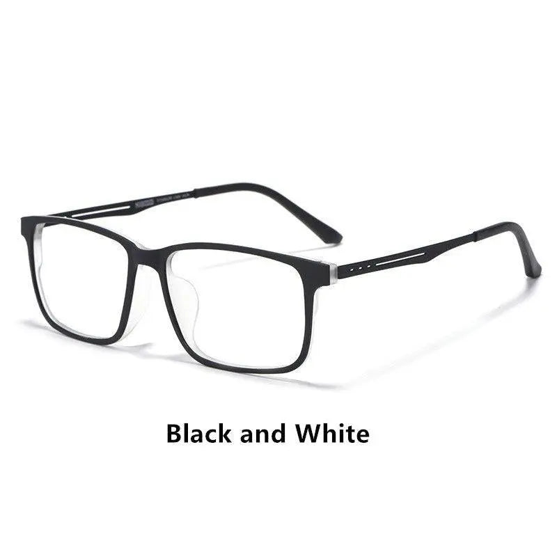 Men's Square Full Rim Titanium Prescription Glasses 8838 — view 4 | Rx Spectacle