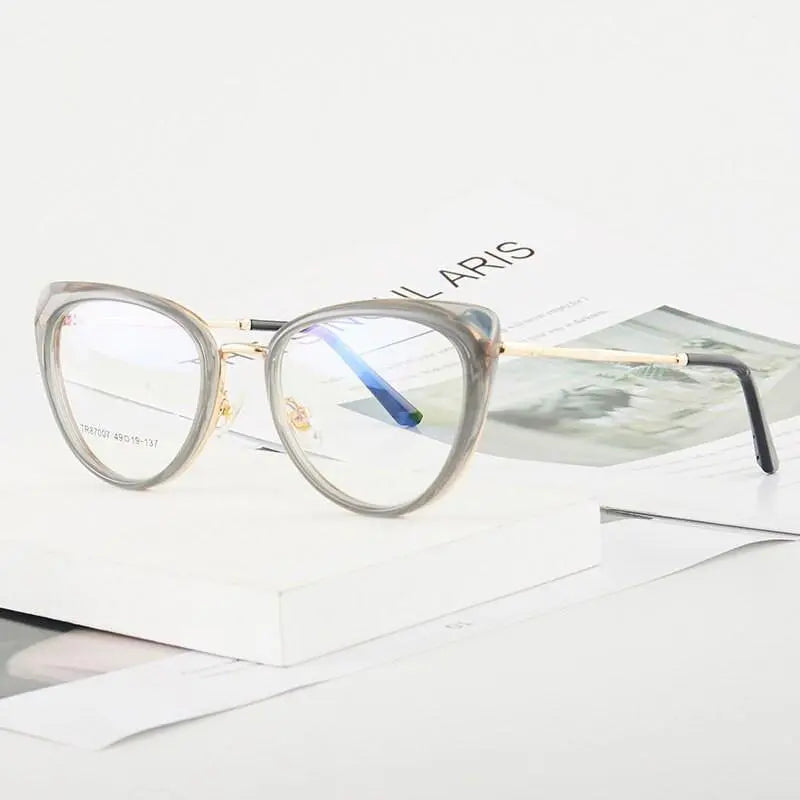 Women's Cat Eye Full Rim TR90 Prescription Glasses 7007 — view 4 | Rx Spectacle